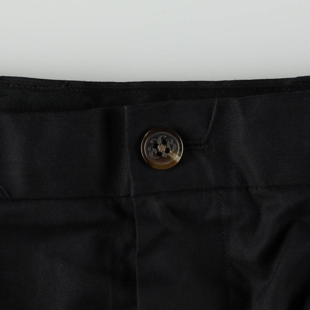 Brooks Brothers St Andrews Links One-Pleat Slacks Pants, Men's Size W34 (approx.) polyester black type Vintage Second Hand