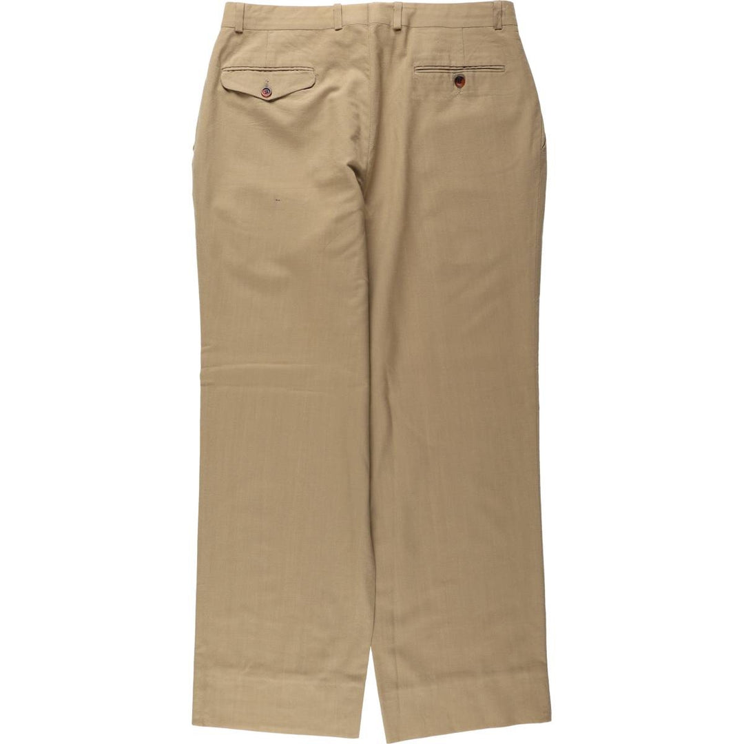 Ralph Lauren CHAPS Two-Pleat Slacks Pants, Men's Size W34 (approx.), Vintage unclear Beige type Vintage Second Hand