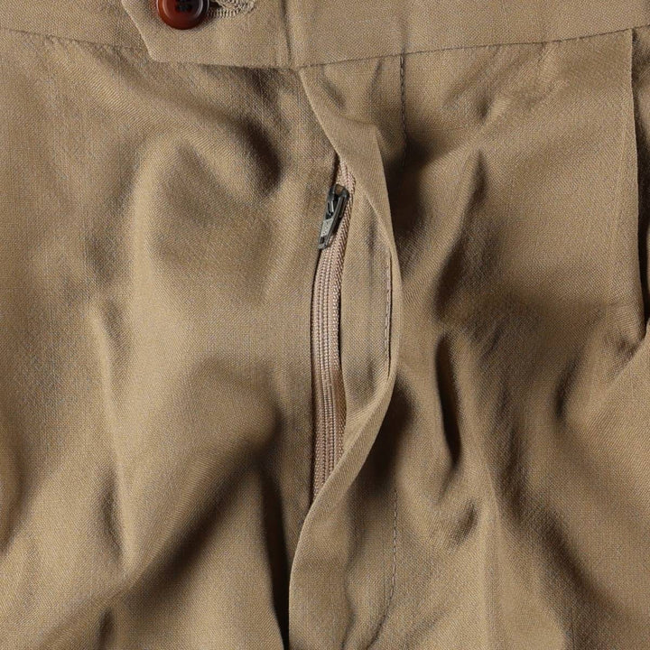 Ralph Lauren CHAPS Two-Pleat Slacks Pants, Men's Size W34 (approx.), Vintage unclear Beige type Vintage Second Hand