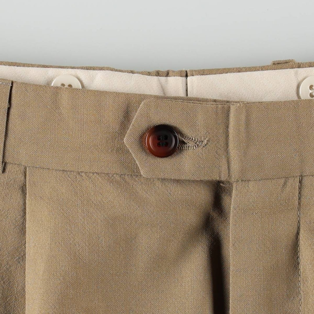 Ralph Lauren CHAPS Two-Pleat Slacks Pants, Men's Size W34 (approx.), Vintage unclear Beige type Vintage Second Hand