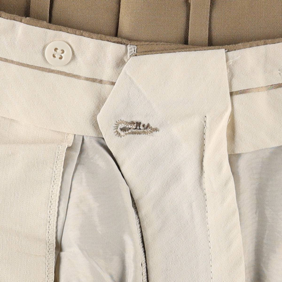 Ralph Lauren CHAPS Two-Pleat Slacks Pants, Men's Size W34 (approx.), Vintage unclear Beige type Vintage Second Hand