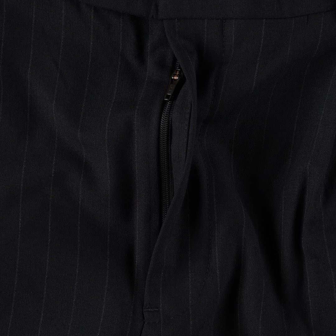 Brooks Brothers 346 Stripe Pattern Two-Pleat Wool Trousers, Men's Size W33 (approx.) wool navy blue type Vintage Second Hand