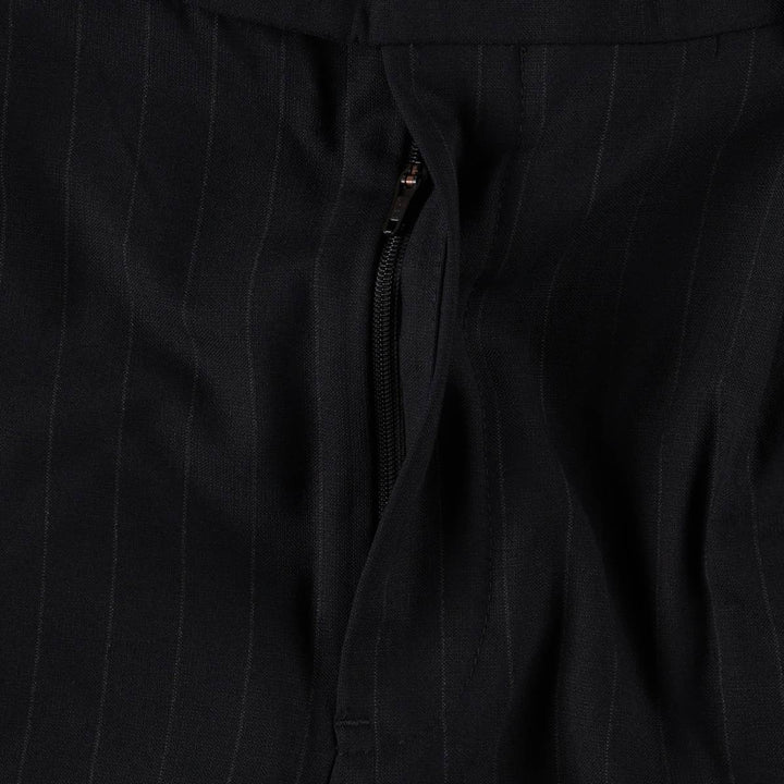 Brooks Brothers 346 Stripe Pattern Two-Pleat Wool Trousers, Men's Size W33 (approx.) wool navy blue type Vintage Second Hand