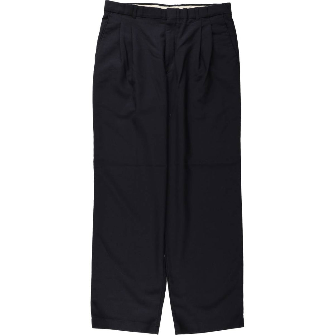 90'S Levi's Travelers Two-Pleated Slacks, Men's, Size W34, Vintage polyester black type Vintage Second Hand
