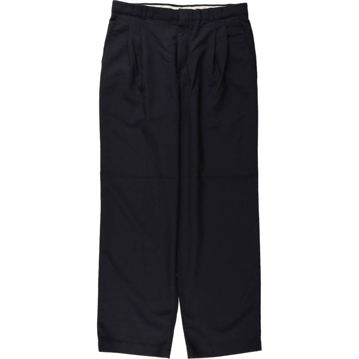 90'S Levi's Travelers Two-Pleated Slacks, Men's, Size W34, Vintage polyester black type Vintage Second Hand