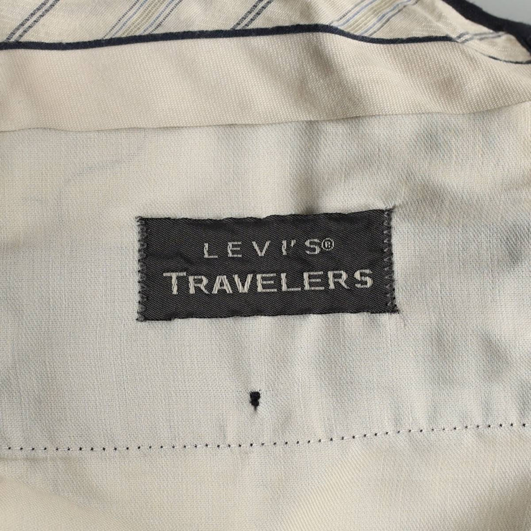 90'S Levi's Travelers Two-Pleated Slacks, Men's, Size W34, Vintage polyester black type Vintage Second Hand