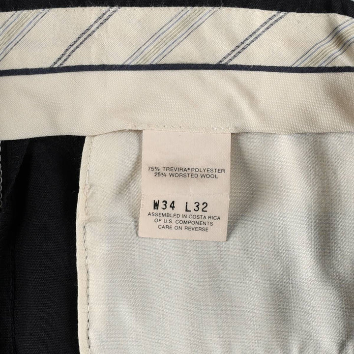 90'S Levi's Travelers Two-Pleated Slacks, Men's, Size W34, Vintage polyester black type Vintage Second Hand