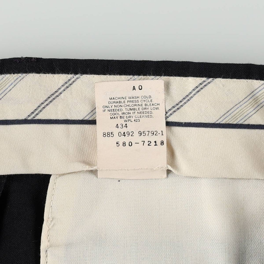 90'S Levi's Travelers Two-Pleated Slacks, Men's, Size W34, Vintage polyester black type Vintage Second Hand