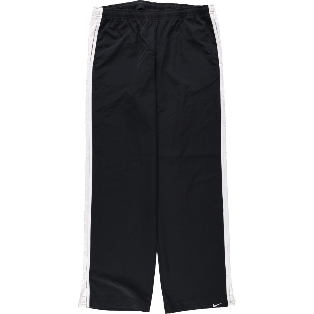00'S Nike Warm-up Pants, Nylon Pants, Rustling Pants, Men's Size L polyester black type Vintage Second Hand