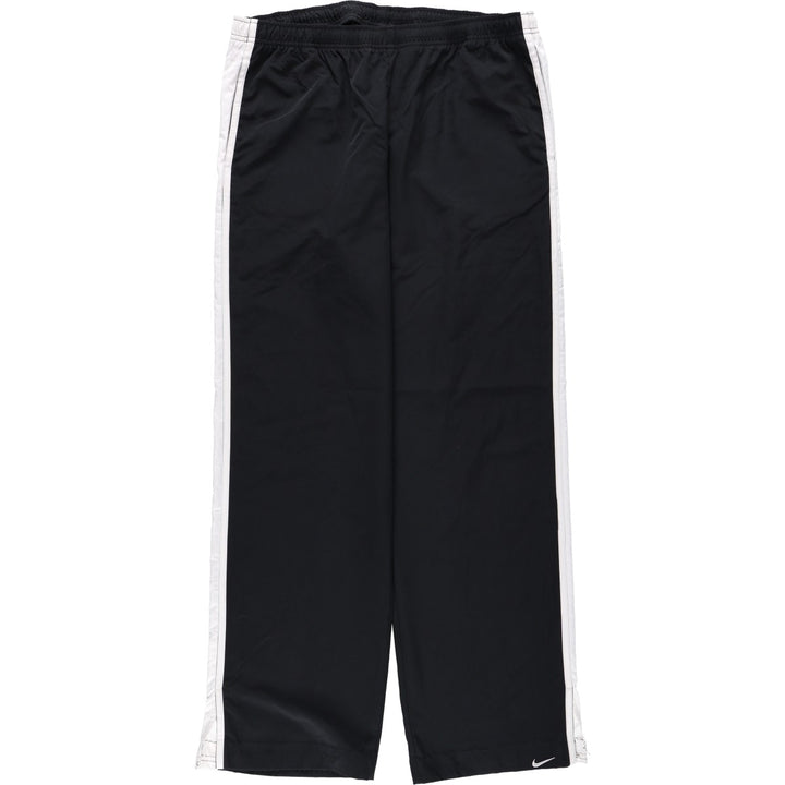 00'S Nike Warm-up Pants, Nylon Pants, Rustling Pants, Men's Size L polyester black type Vintage Second Hand