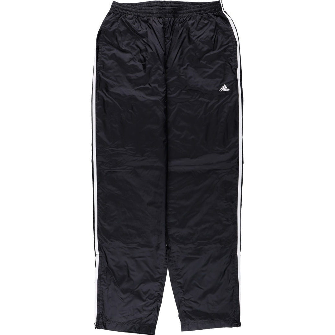 00'S Adidas nylon pants, rustling pants, men's size L Nylon black type Vintage Second Hand