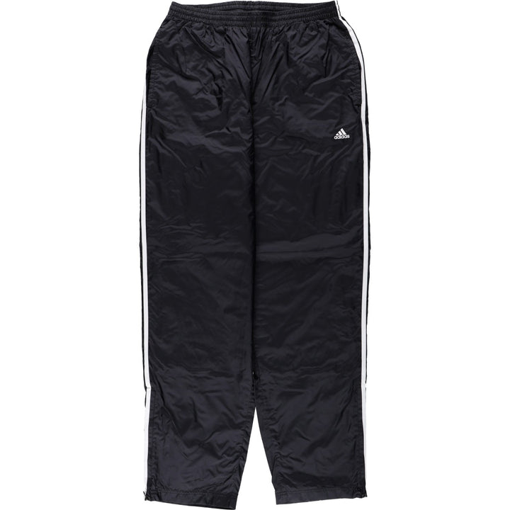 00'S Adidas nylon pants, rustling pants, men's size L Nylon black type Vintage Second Hand