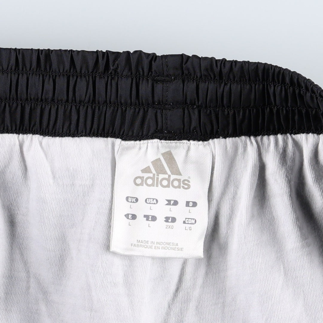 00'S Adidas nylon pants, rustling pants, men's size L Nylon black type Vintage Second Hand