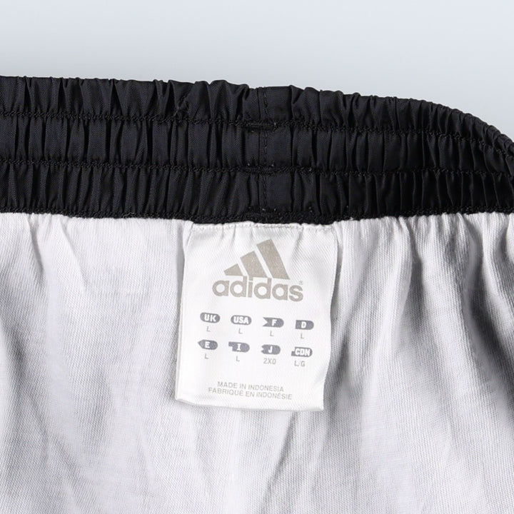 00'S Adidas nylon pants, rustling pants, men's size L Nylon black type Vintage Second Hand