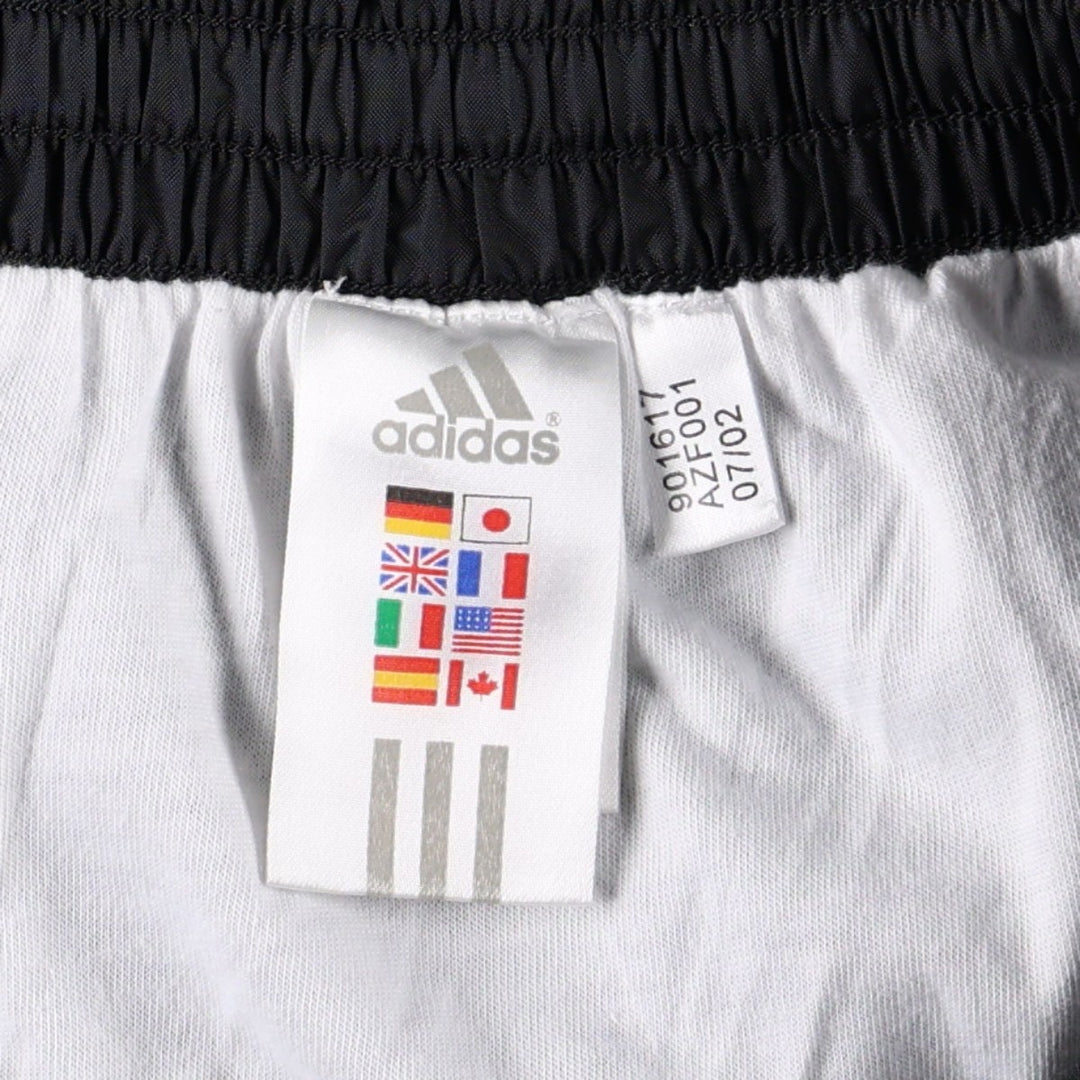 00'S Adidas nylon pants, rustling pants, men's size L Nylon black type Vintage Second Hand