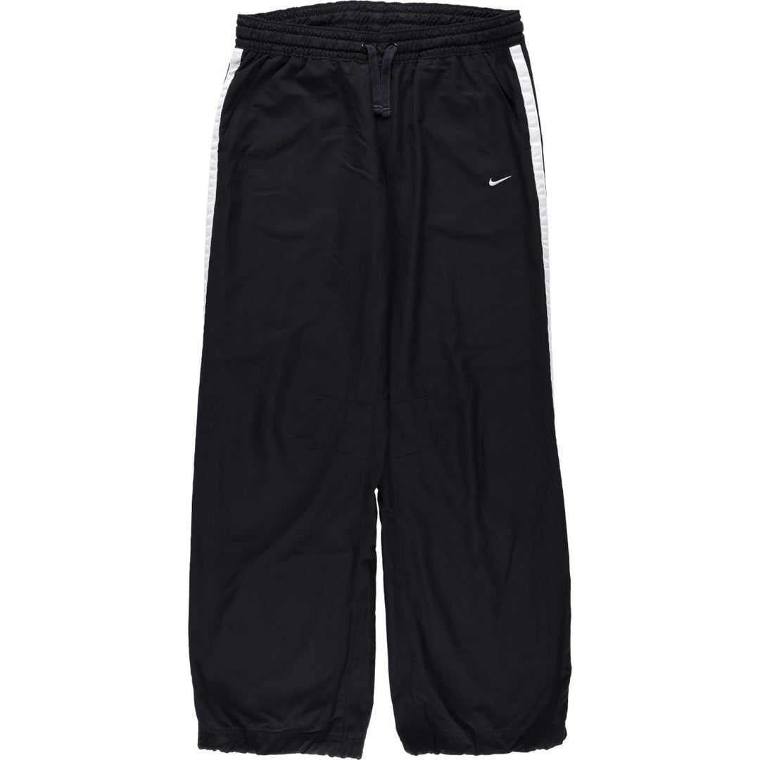 00'S Nike Warm-up Pants, Nylon Pants, Rustling Pants, Men's M Size polyester black type Vintage Second Hand