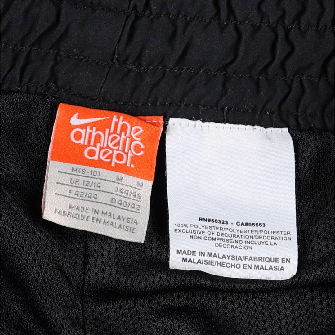 00'S Nike Warm-up Pants, Nylon Pants, Rustling Pants, Men's M Size polyester black type Vintage Second Hand