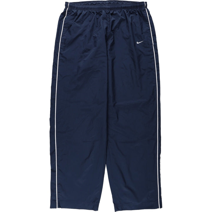 2000'S Nike Warm-up Pants, Nylon Pants, Windbreaker Pants, Men's Size XXL (approx.) polyester navy blue type Vintage Second Hand