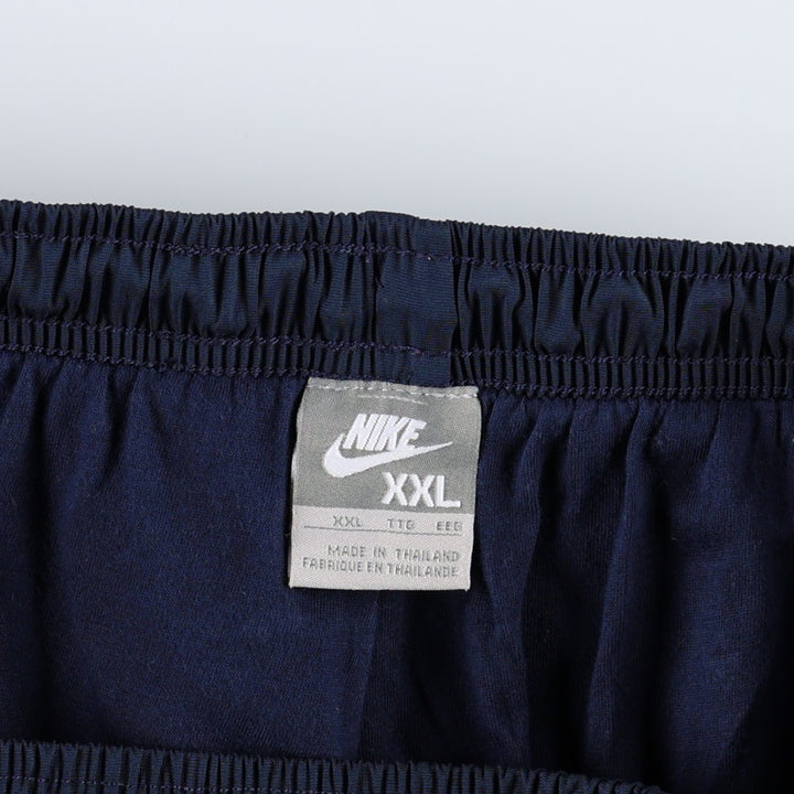 2000'S Nike Warm-up Pants, Nylon Pants, Windbreaker Pants, Men's Size XXL (approx.) polyester navy blue type Vintage Second Hand