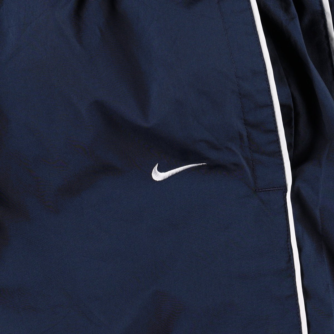 2000'S Nike Warm-up Pants, Nylon Pants, Windbreaker Pants, Men's Size XXL (approx.) polyester navy blue type Vintage Second Hand