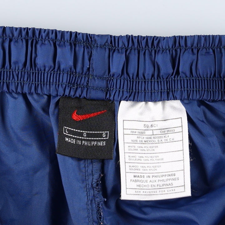90'S Nike Nylon Shaka Shaka Pants, Men's Size L, Vintage Nylon navy blue type Vintage Second Hand