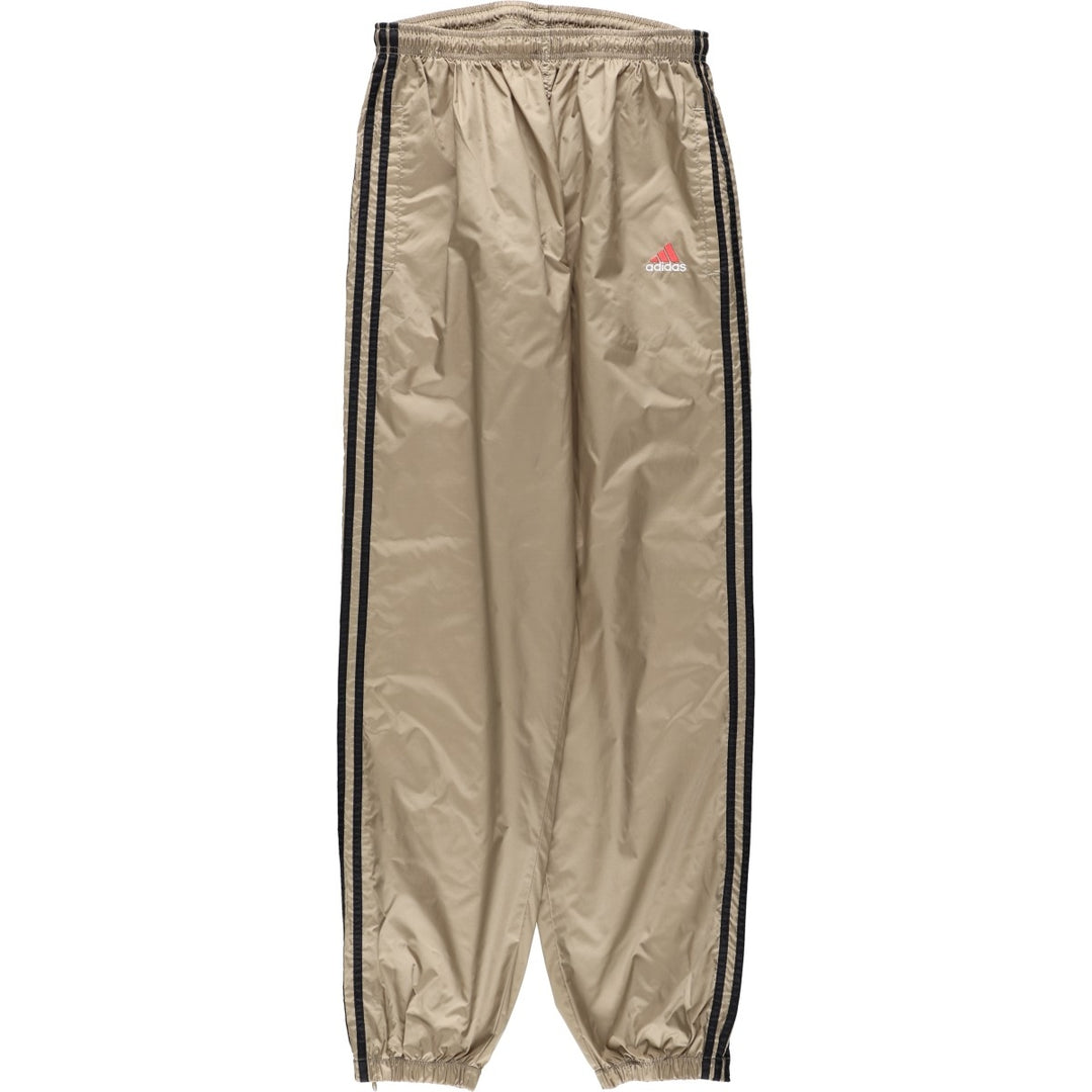 90'S Adidas nylon pants, rustling pants, men's size L, vintage Nylon Gold type Vintage Second Hand