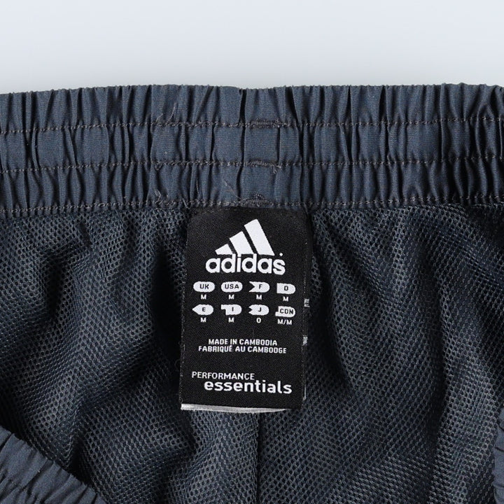 Adidas warm-up pants, nylon pants, rustling pants, men's size M polyester Charcoal Vintage Second Hand