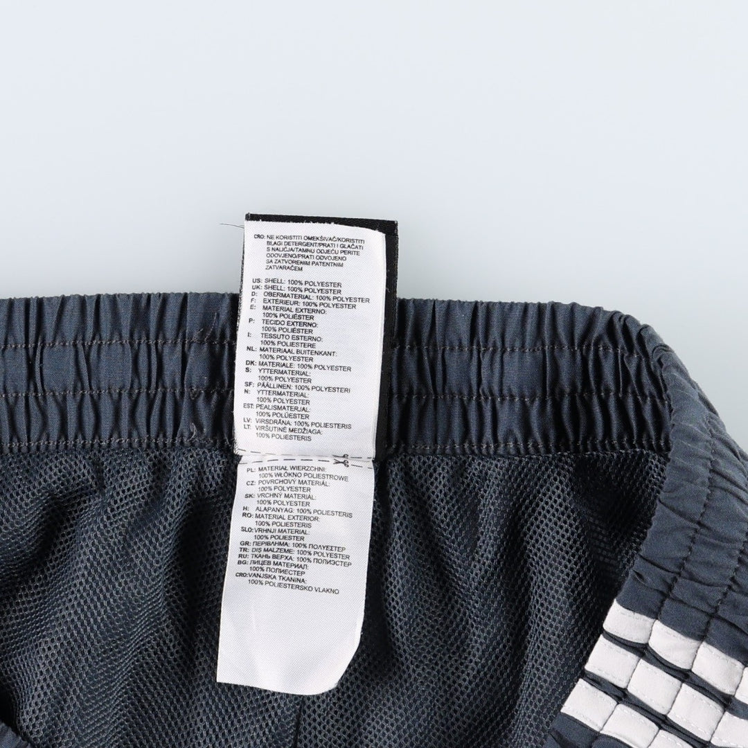 Adidas warm-up pants, nylon pants, rustling pants, men's size M polyester Charcoal Vintage Second Hand