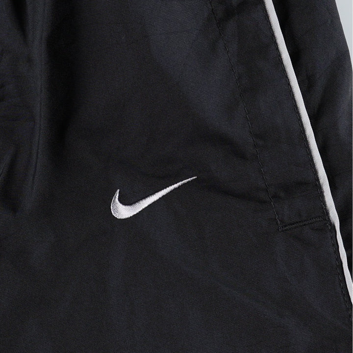 Nike warm-up pants, nylon pants, crinkle pants, men's size M polyester black type Vintage Second Hand