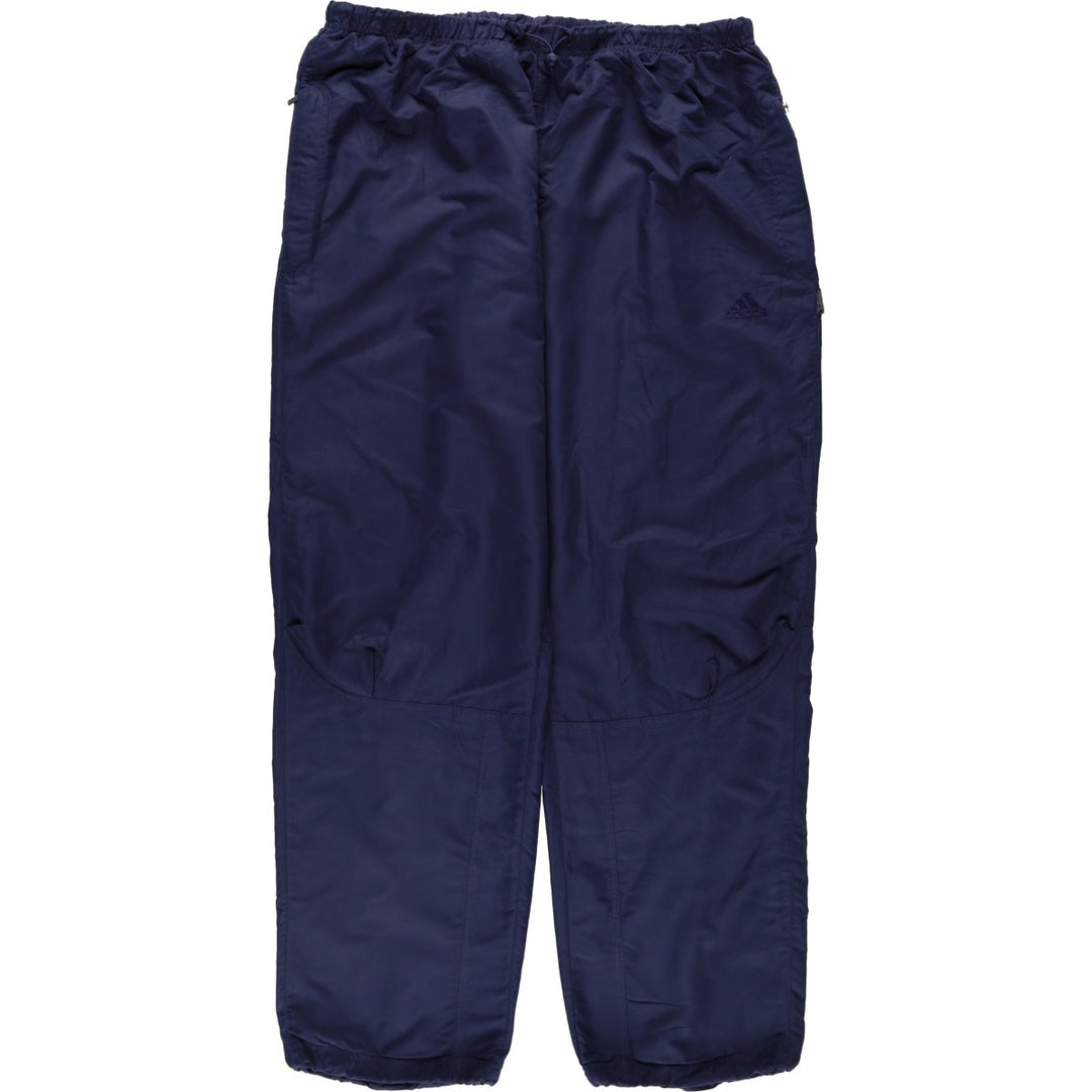 00'S Adidas warm-up pants, nylon pants, rustling pants, men's size L polyester navy blue type Vintage Second Hand