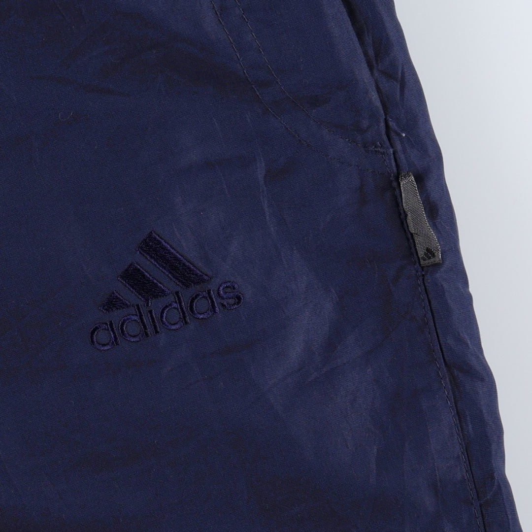 00'S Adidas warm-up pants, nylon pants, rustling pants, men's size L polyester navy blue type Vintage Second Hand