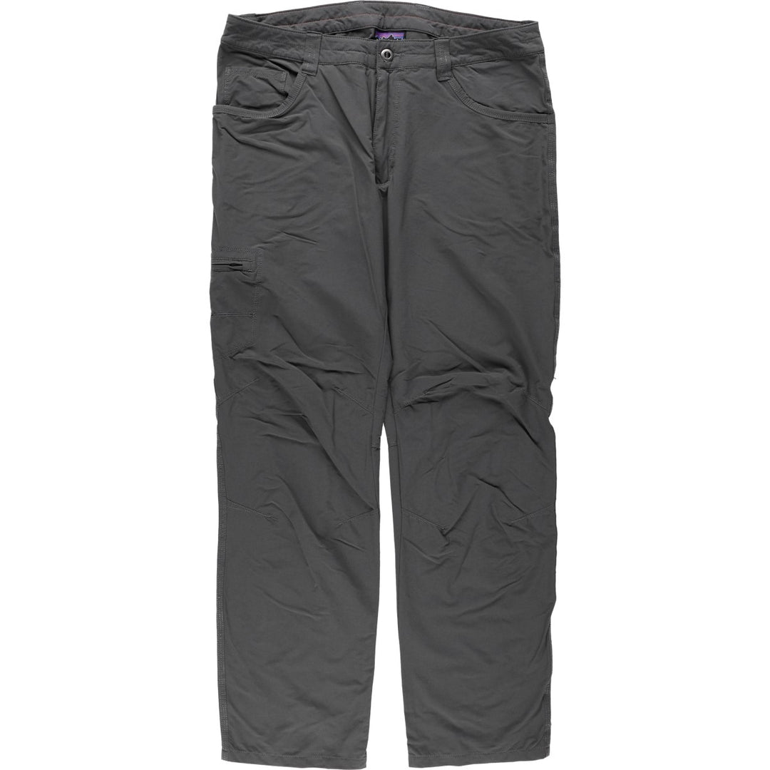 Patagonia Quantary Pants 55180FA15 Nylon Pants, Windbreaker Pants, Men's W36 equivalent Nylon Charcoal Vintage Second Hand