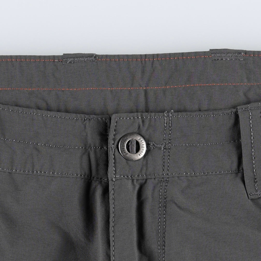 Patagonia Quantary Pants 55180FA15 Nylon Pants, Windbreaker Pants, Men's W36 equivalent Nylon Charcoal Vintage Second Hand