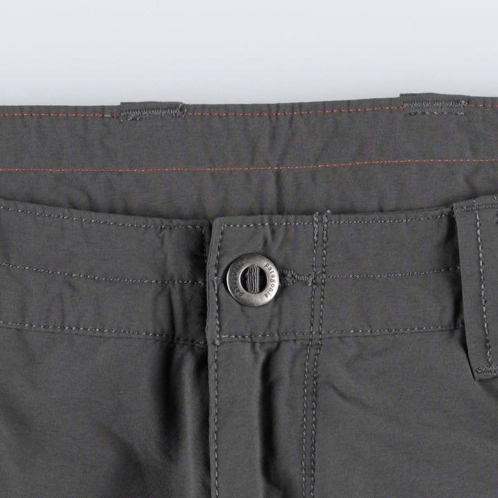 Patagonia Quantary Pants 55180FA15 Nylon Pants, Windbreaker Pants, Men's W36 equivalent Nylon Charcoal Vintage Second Hand