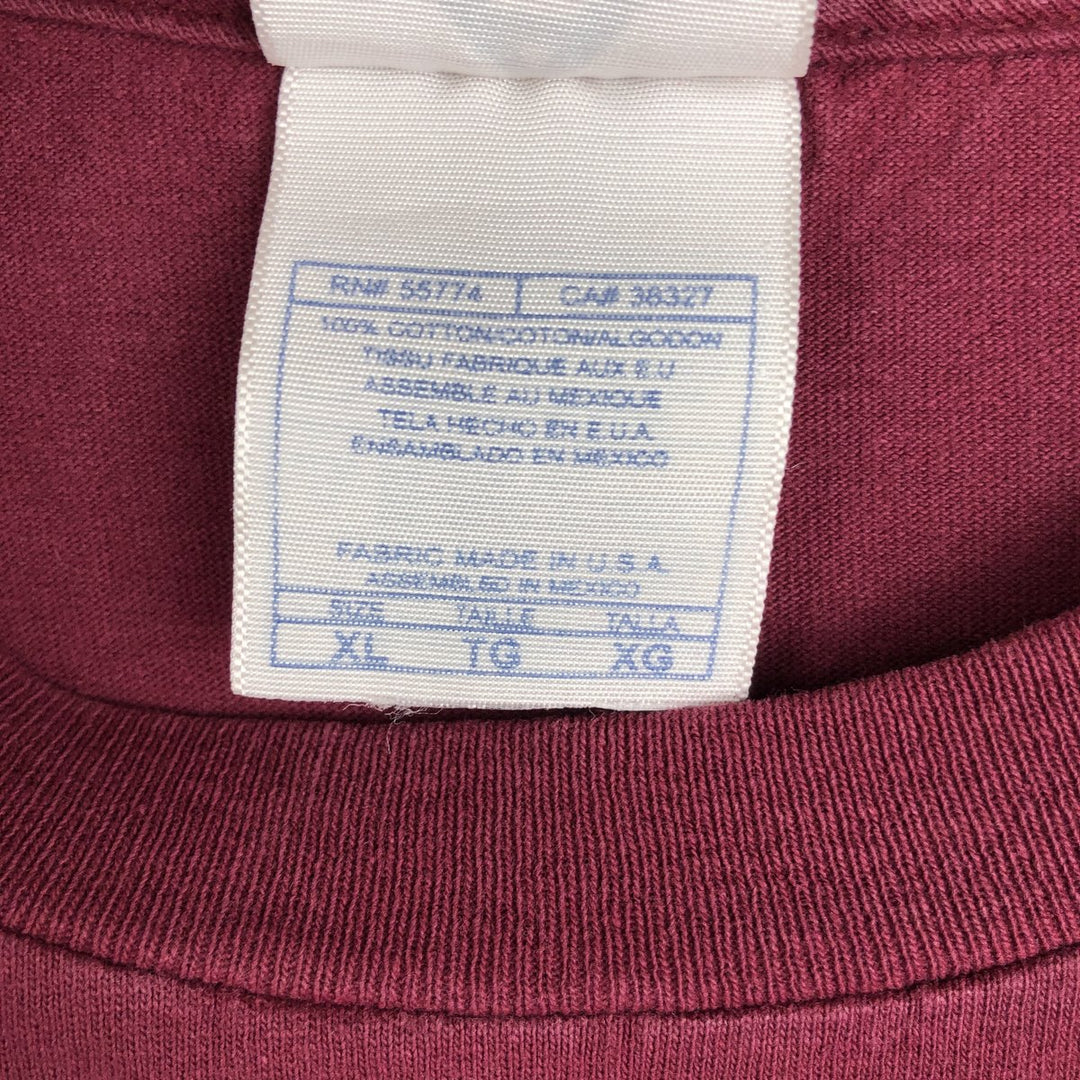 2000'S ALSTYLE Long-Sleeve T-Shirt, Made in USA, Men's XL equivalent. cotton Red type red-purple Vintage Second Hand