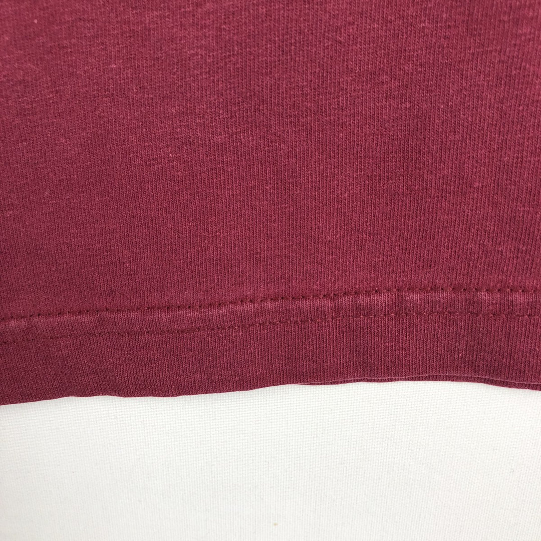 2000'S ALSTYLE Long-Sleeve T-Shirt, Made in USA, Men's XL equivalent. cotton Red type red-purple Vintage Second Hand