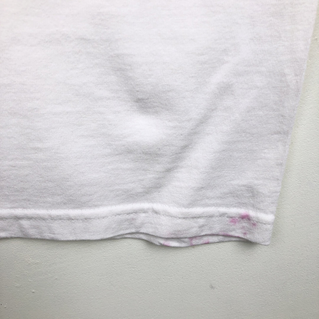 2000'S Aus-Tex COLORS Long-Sleeve T-Shirt, Made in USA, Men's Size M cotton white type Vintage Second Hand