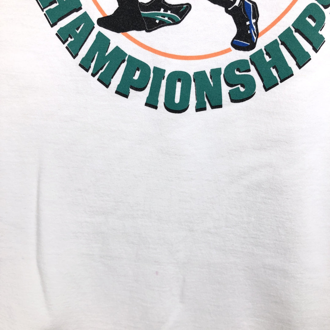 2000'S Aus-Tex COLORS Long-Sleeve T-Shirt, Made in USA, Men's Size M cotton white type Vintage Second Hand