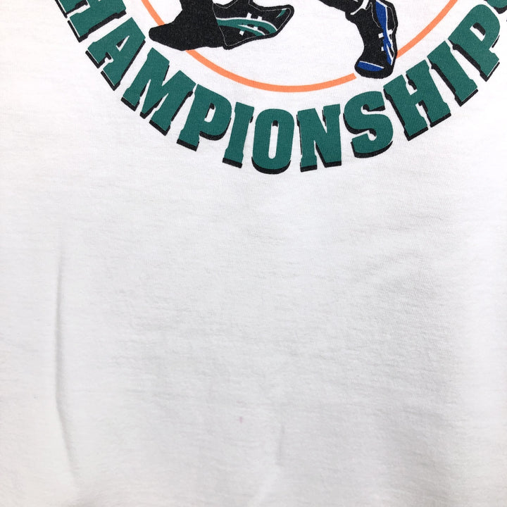 2000'S Aus-Tex COLORS Long-Sleeve T-Shirt, Made in USA, Men's Size M cotton white type Vintage Second Hand