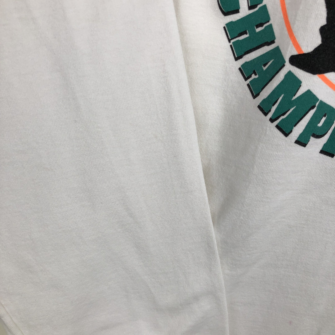 2000'S Aus-Tex COLORS Long-Sleeve T-Shirt, Made in USA, Men's Size M cotton white type Vintage Second Hand