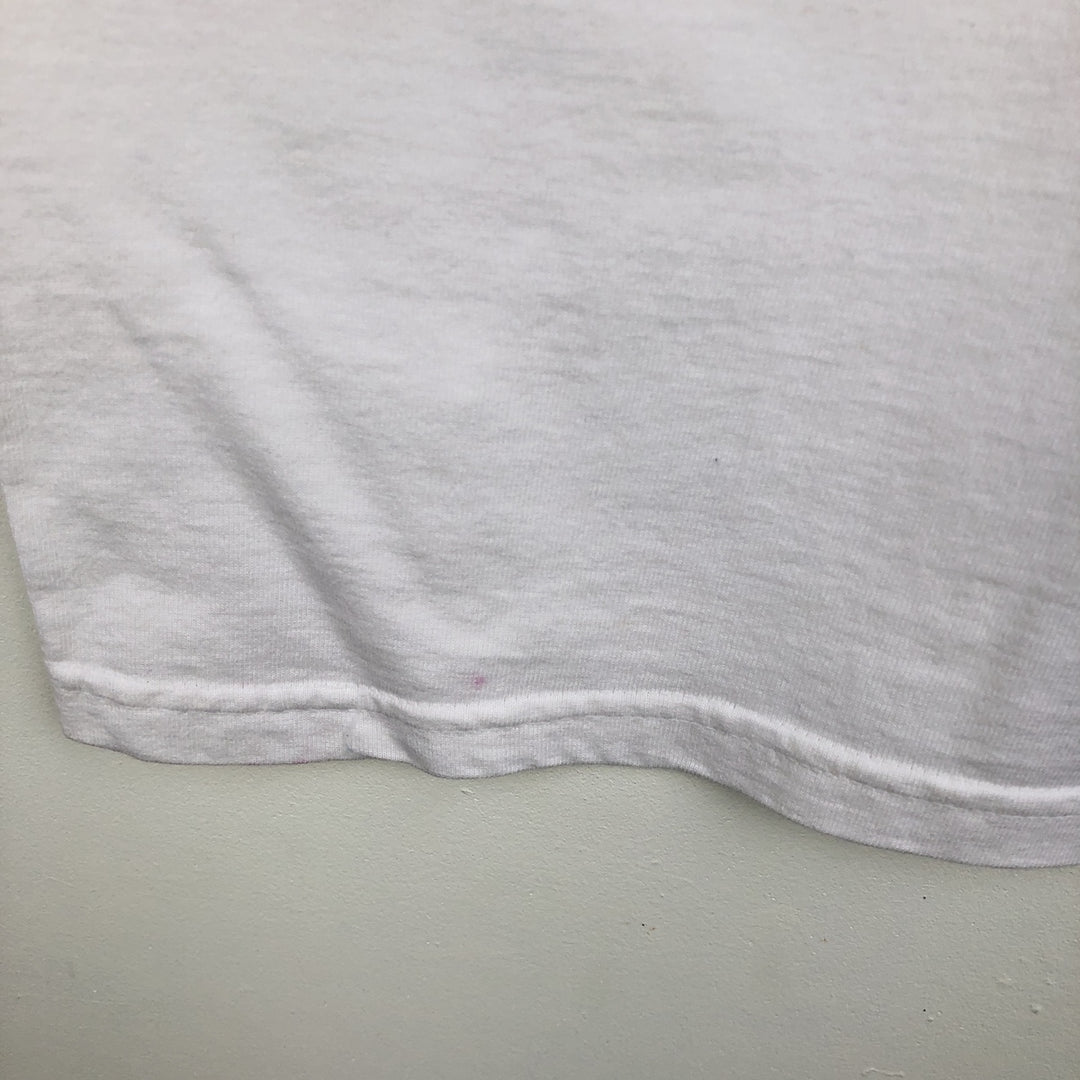 2000'S Aus-Tex COLORS Long-Sleeve T-Shirt, Made in USA, Men's Size M cotton white type Vintage Second Hand