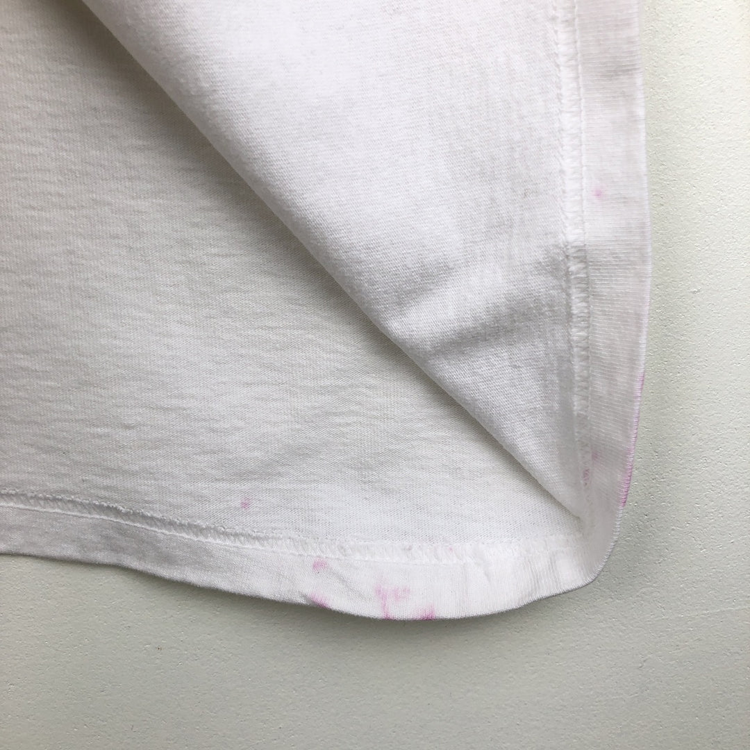 2000'S Aus-Tex COLORS Long-Sleeve T-Shirt, Made in USA, Men's Size M cotton white type Vintage Second Hand