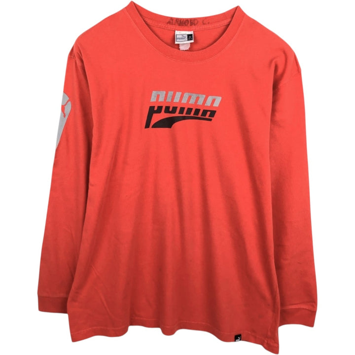 90'S Puma Long-Sleeve T-Shirt, Men's Size XL (Equivalent), Vintage unclear red type Vintage Second Hand