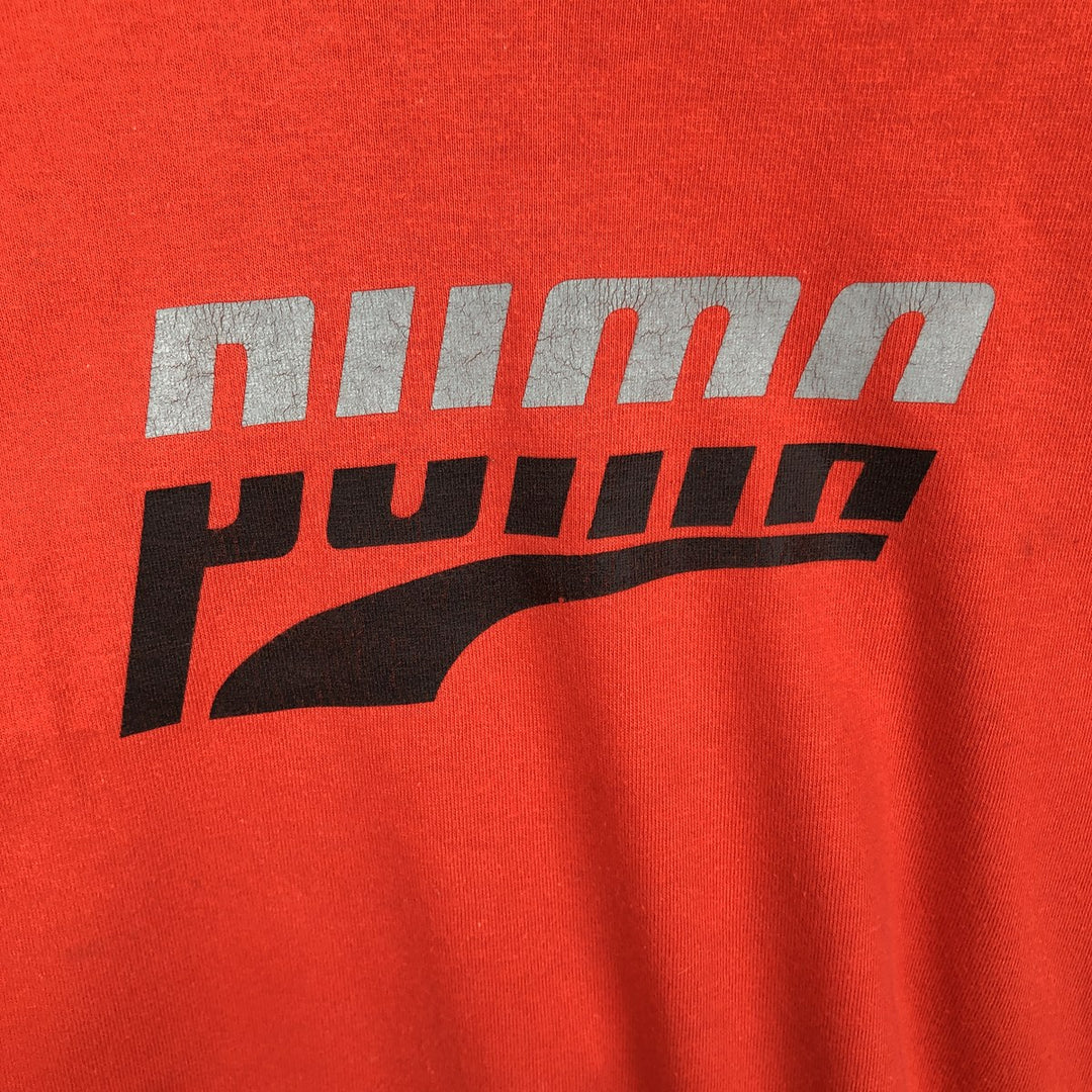 90'S Puma Long-Sleeve T-Shirt, Men's Size XL (Equivalent), Vintage unclear red type Vintage Second Hand