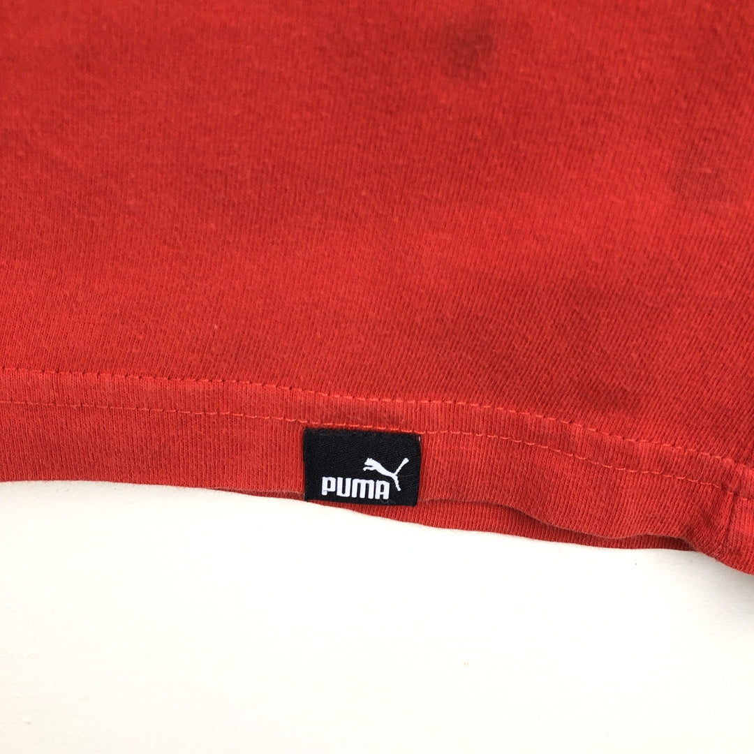 90'S Puma Long-Sleeve T-Shirt, Men's Size XL (Equivalent), Vintage unclear red type Vintage Second Hand