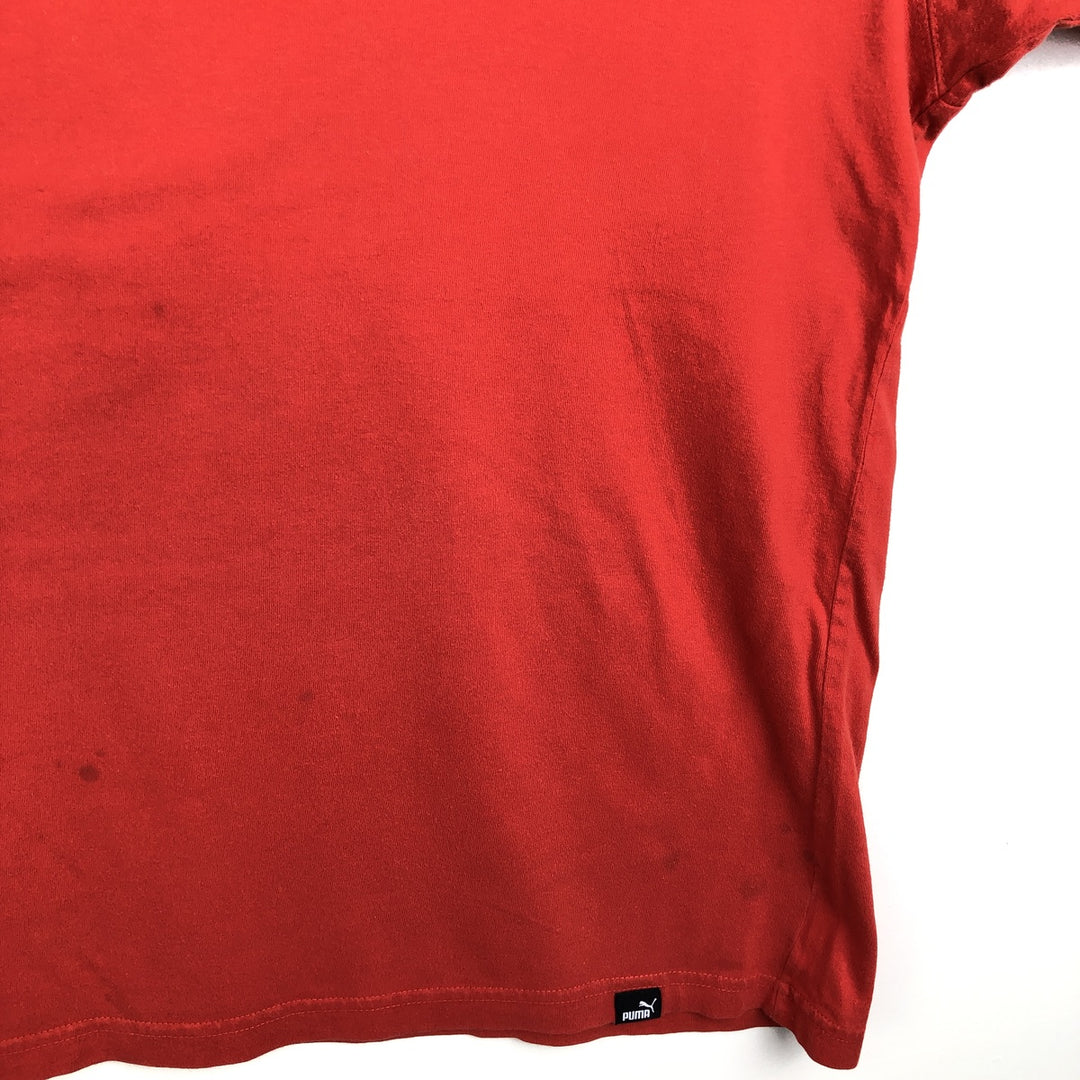 90'S Puma Long-Sleeve T-Shirt, Men's Size XL (Equivalent), Vintage unclear red type Vintage Second Hand