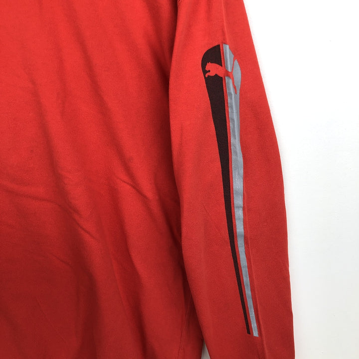 90'S Puma Long-Sleeve T-Shirt, Men's Size XL (Equivalent), Vintage unclear red type Vintage Second Hand