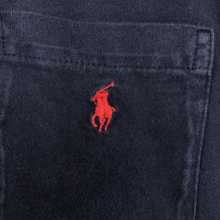 Ralph Lauren POLO by Ralph Lauren long-sleeved T-shirt, men's size XL cotton navy blue type Vintage Second Hand