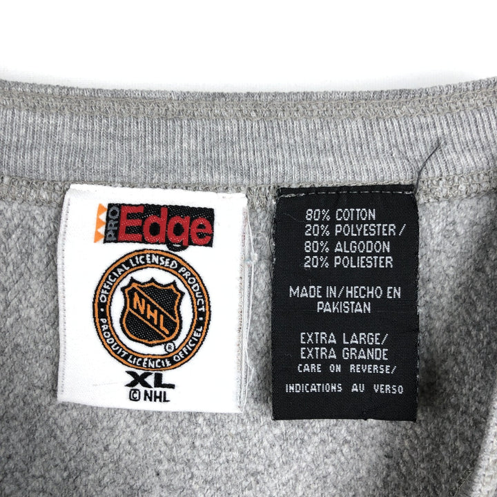 NHL Detroit Red Wings Henley Neck Long-Sleeve T-Shirt (Men's XL equivalent) cotton gray type Vintage Second Hand