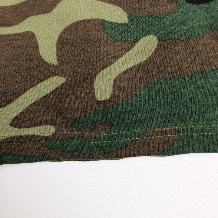 90'S TEE SWING Camouflage Pattern Long-Sleeve T-Shirt, Made in USA, Men's XL Equivalent, Vintage cotton Khaki type Vintage Second Hand